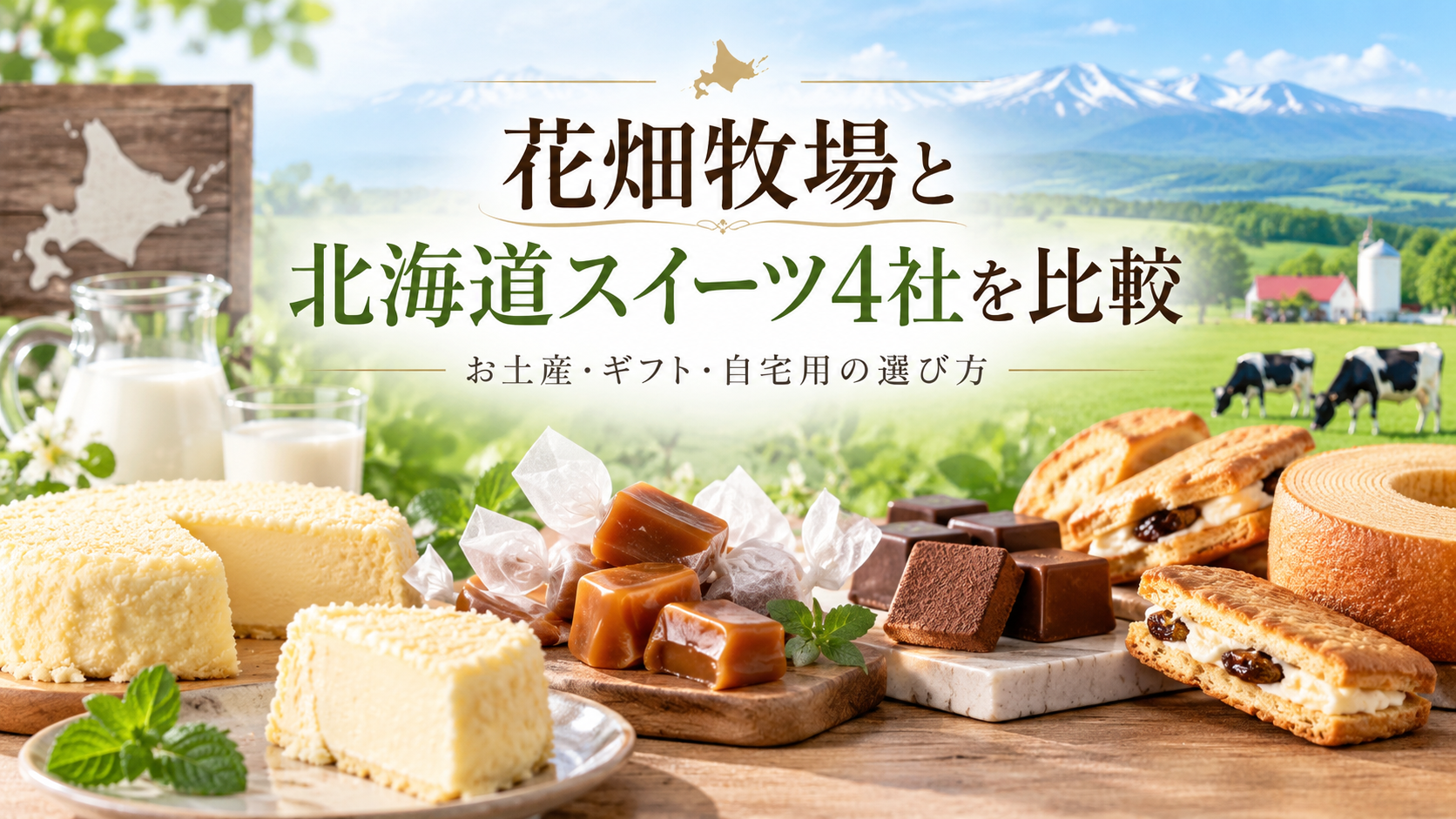 花畑牧場と北海道スイーツ4社を比較｜お土産・ギフト・自宅用の選び方