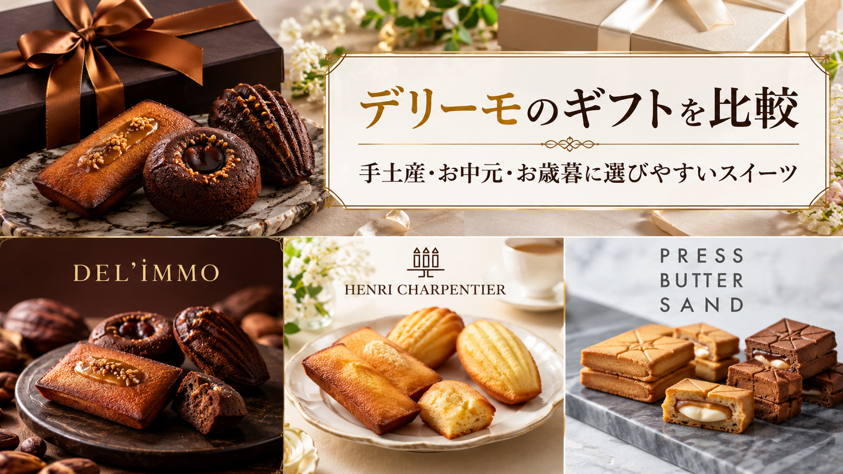 デリーモのギフトを比較｜手土産・お中元・お歳暮に選びやすいスイーツを紹介